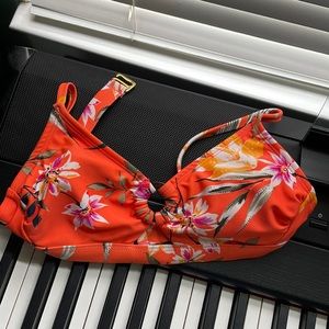 Orange target bikini cute floral summer pattern